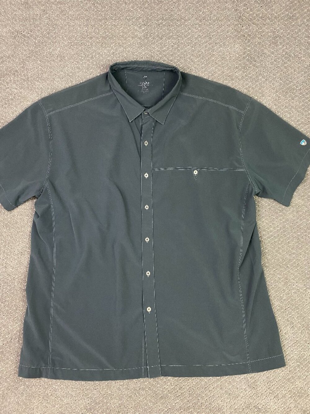 Kuhl Renegade Shirt Mens XXXL Gray Button Up Down Hiking Tufflex Outdoor 3069